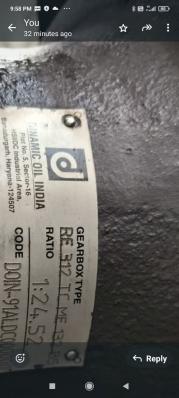 Dinamic Oil Gear Box Model no. -  RE 312 TC ME 132BS Ratio 1:24:52