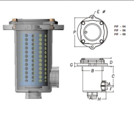 Фильтр в сборе (сливные фильтры) HYDROLINE FILTER ASSEMBLY FIF-10B-025